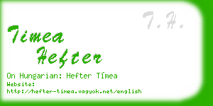 timea hefter business card